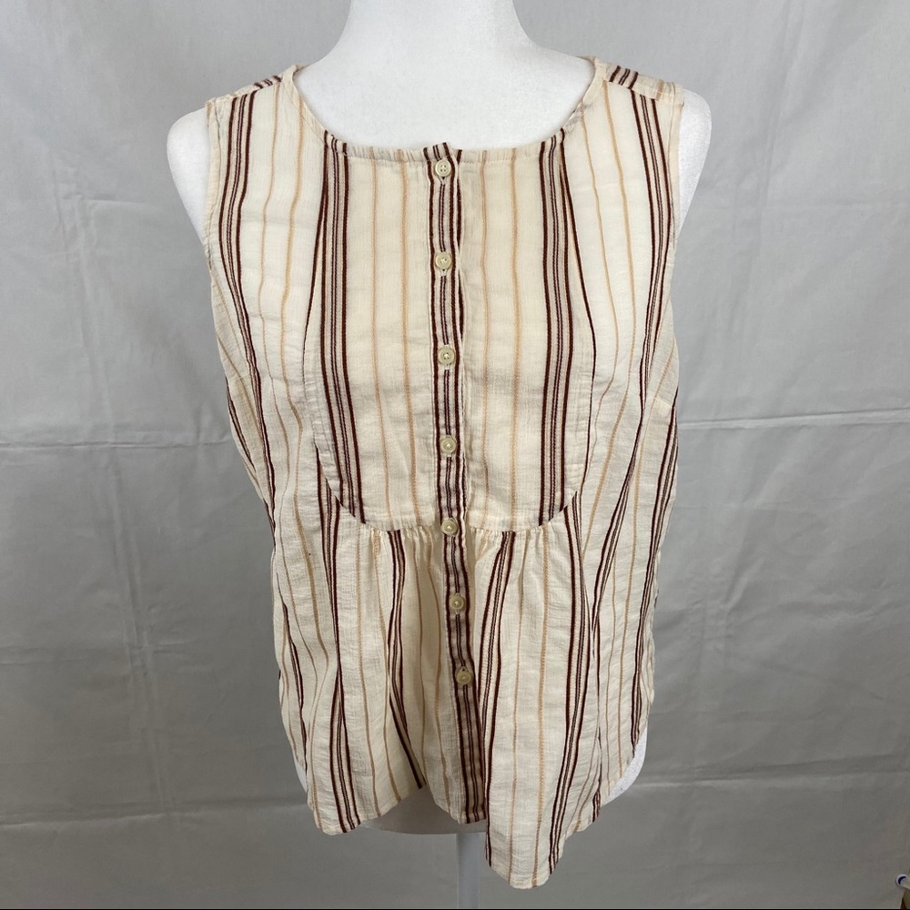 Michael Kors Women’s Striped Button Up Tank